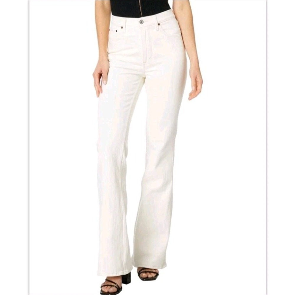 Abercrombie & Fitch The Flare Ultra High Rise Jeans White Womens 6R Classic